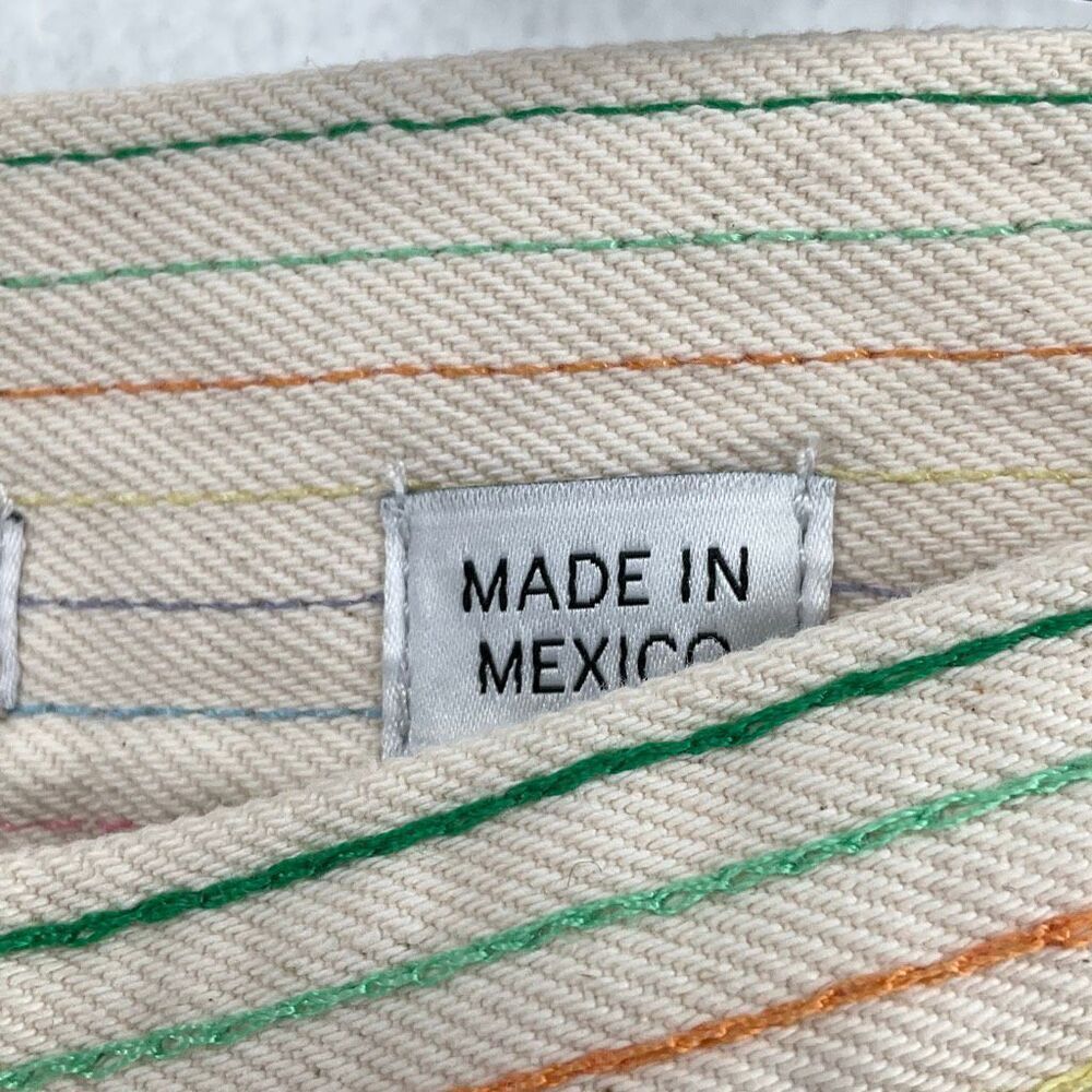 RE/Done Ecru Blanca Miro Stove Pipe Button Fly Cotton Straight Leg Jeans Size 24 - Picture 6 of 9